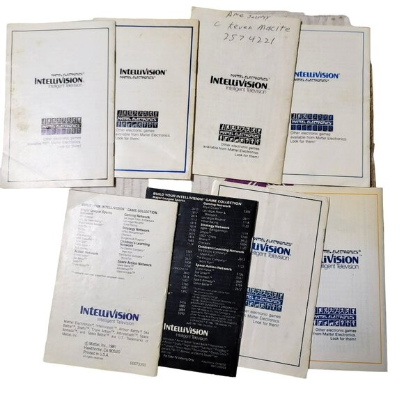 Intellivision Manuals Set of 8 For Video Games Manuals Only GA137 - Picture 2 of 4